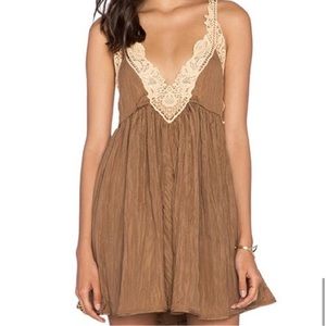 Free People Breathless Mini Dress in Color Martini